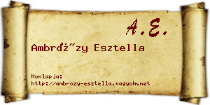 Ambrózy Esztella névjegykártya